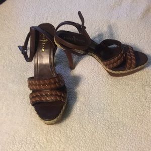 Cole Haan with Nike Air brown strappy heels